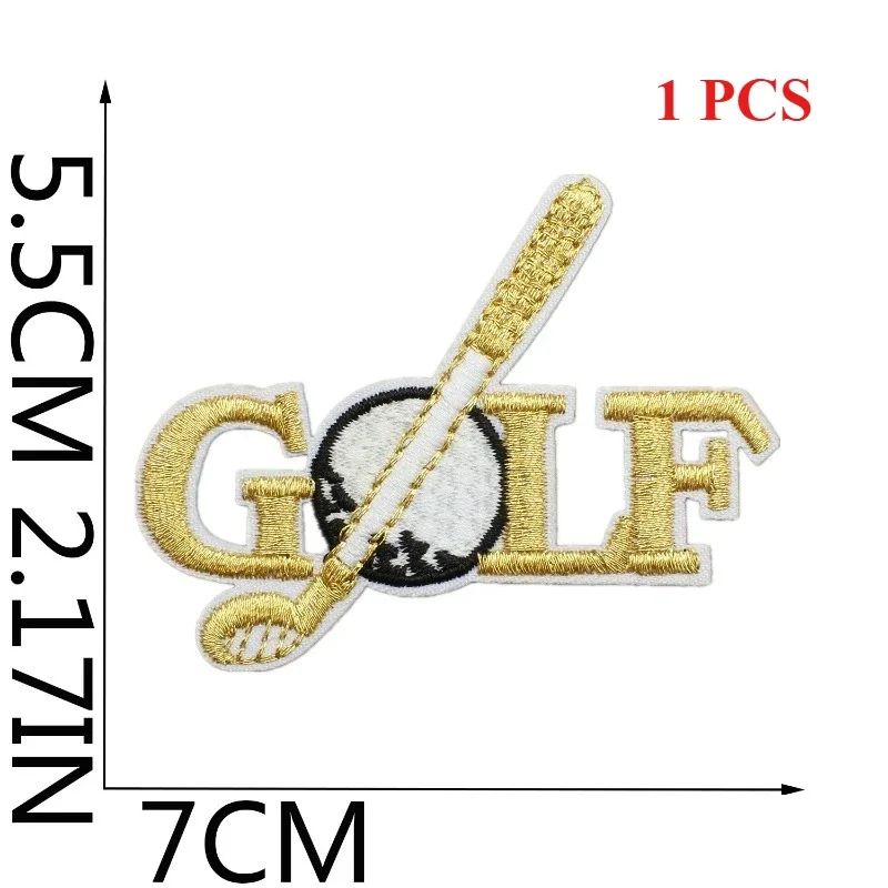 Golf Ball Premium - Naszywka z haftem sportowym, naklejka na