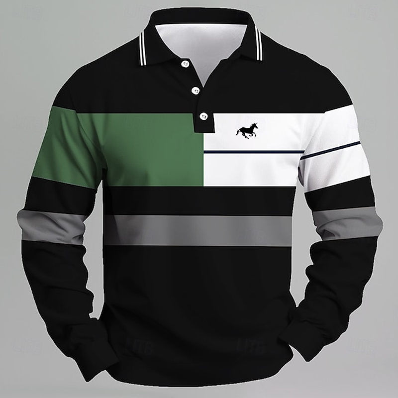Golf Equipment For Sale - Męska koszulka polo w paski z