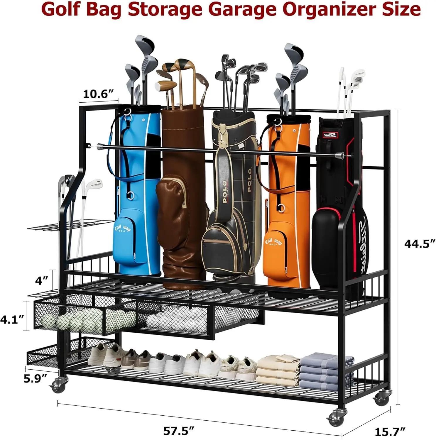 Wielofunkcyjny regał na torby  – Golf Equipment Garage Organizer recenzja i cena