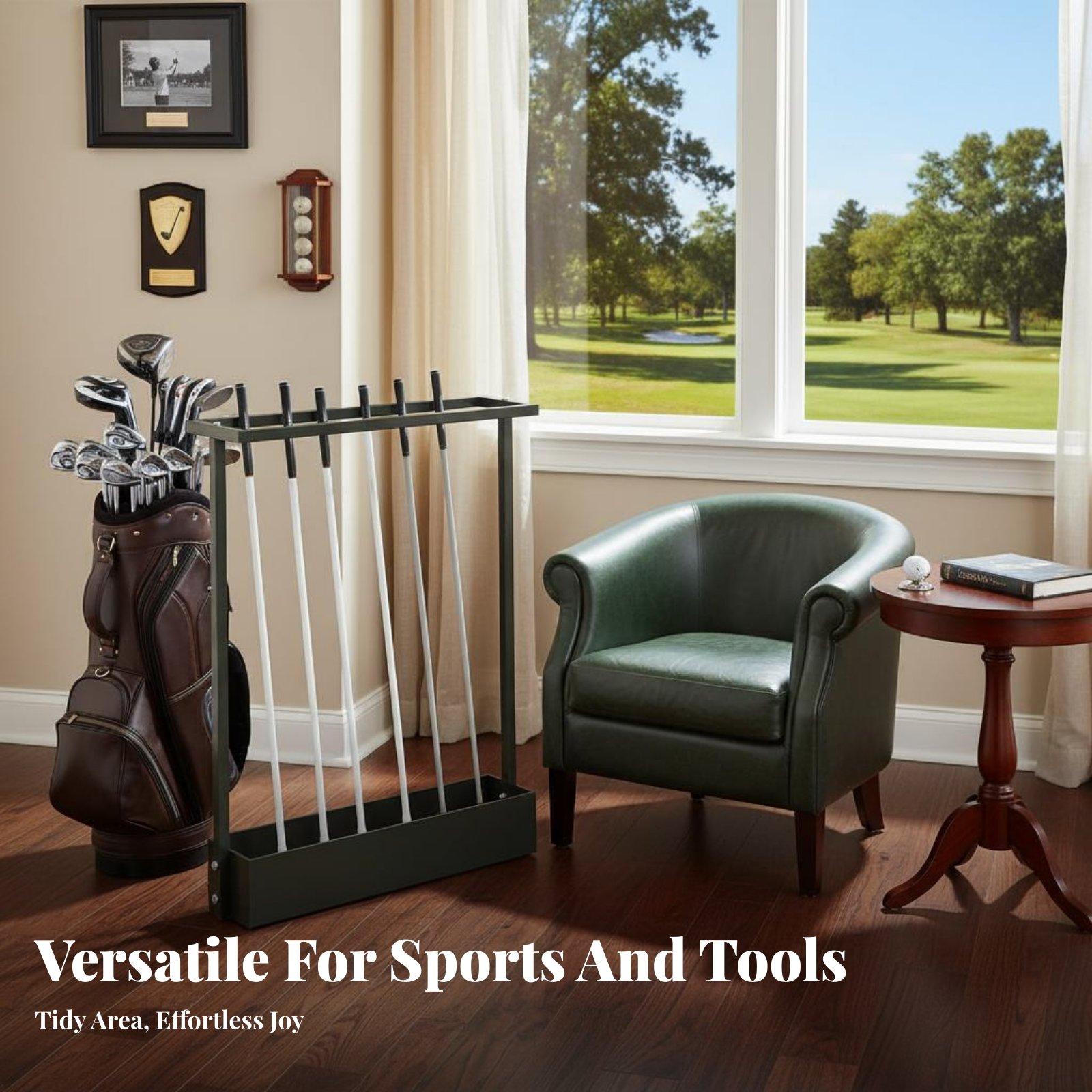Stojak na kije golfowe, na 9 k – Golf Equipment Garage Organizer recenzja i cena